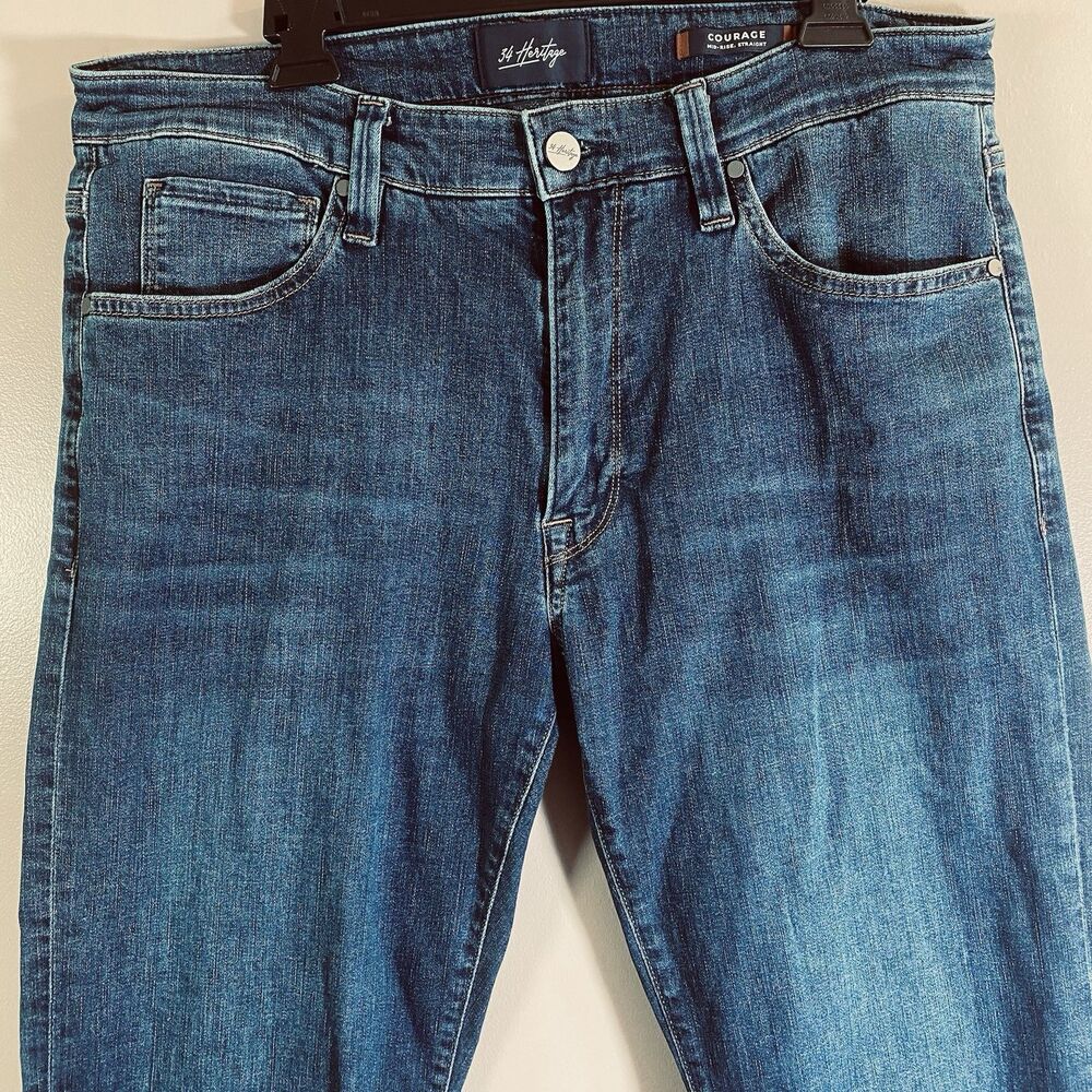 34 Heritage Jeans Men 36x32 Courage Mid Rise Straight Leg Stretch Denim